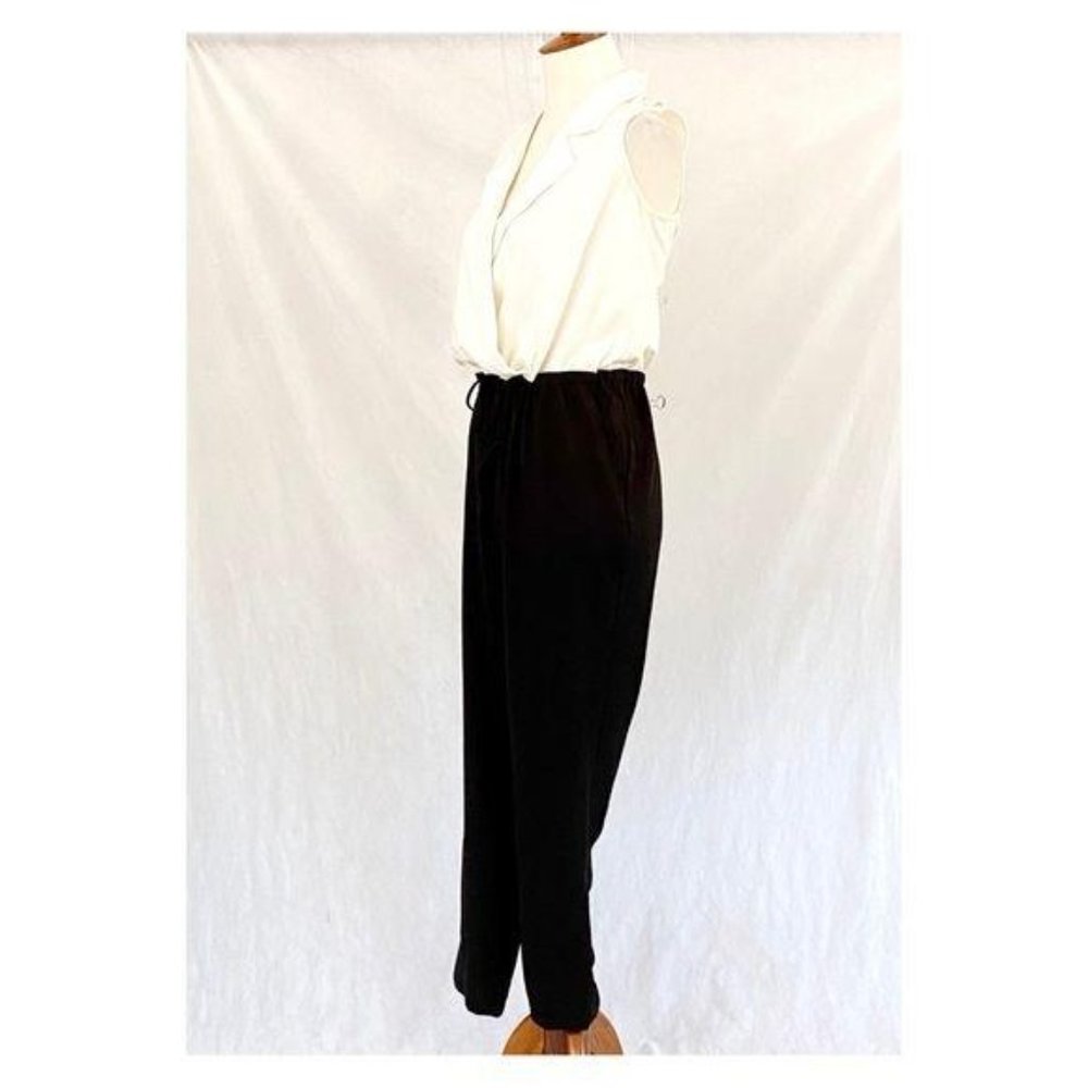Forever 21 White Top Black Bottom Jumpsuit - Picture 6 of 10